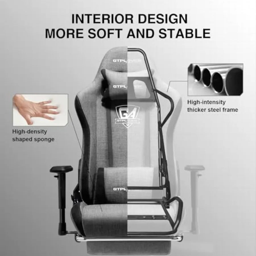 Grey Fabric Gaming Chair