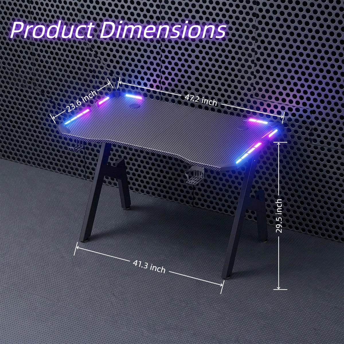 A-Shaped RGB Gaming Desk