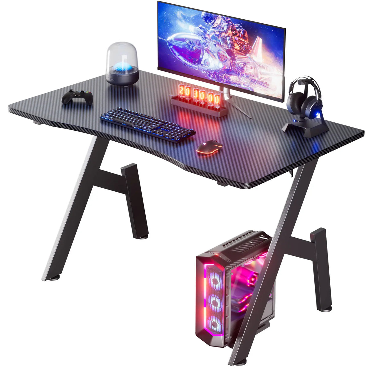 A-Shaped Carbon Fiber Gaming Desk