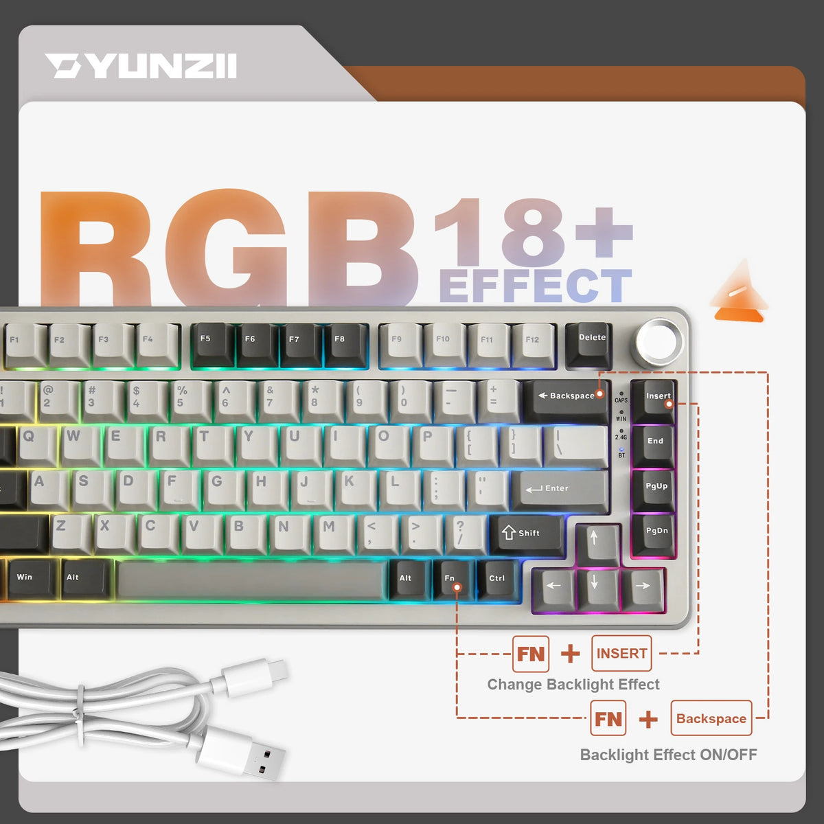 YUNZII B75 PRO Gaming Keyboard