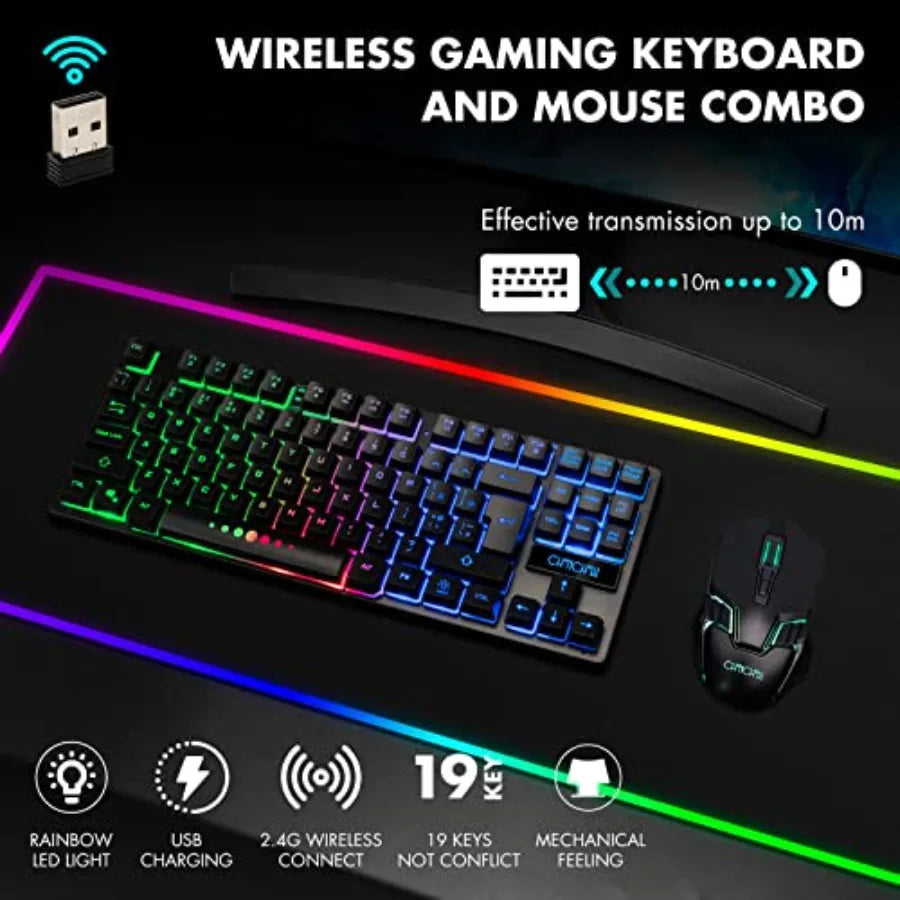 Wireless TKL Keyboard & Mouse Combo
