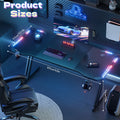 Z-Shaped LED Gaming Desk