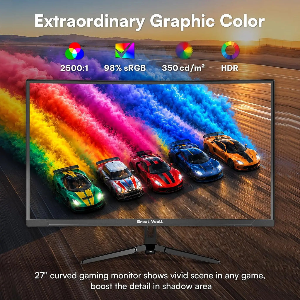 Great Voell 27″ Curved Gaming Monitor