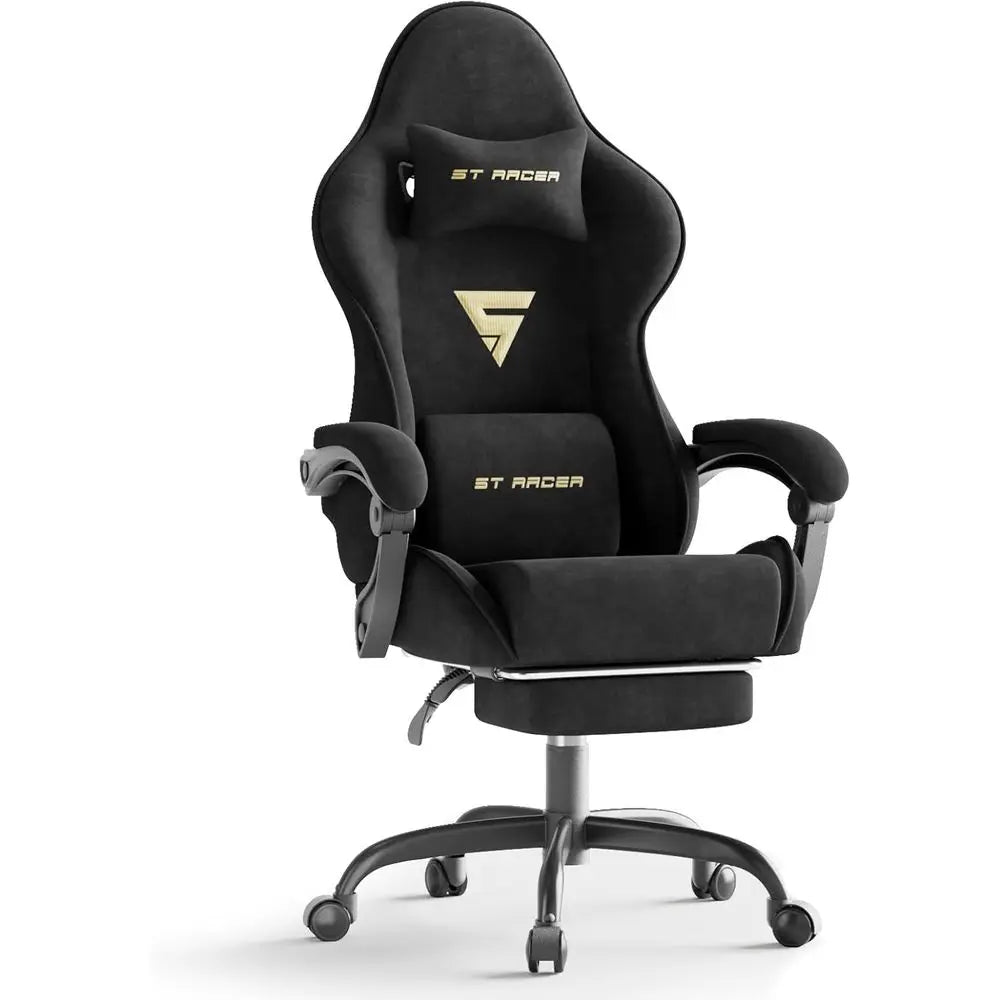 Massage Gaming Chair with Footrest