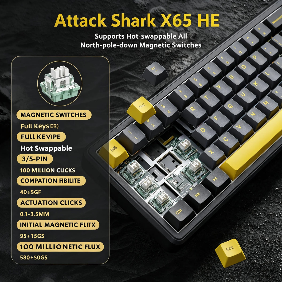 ATTACK SHARK X65 HE Gaming Keyboard