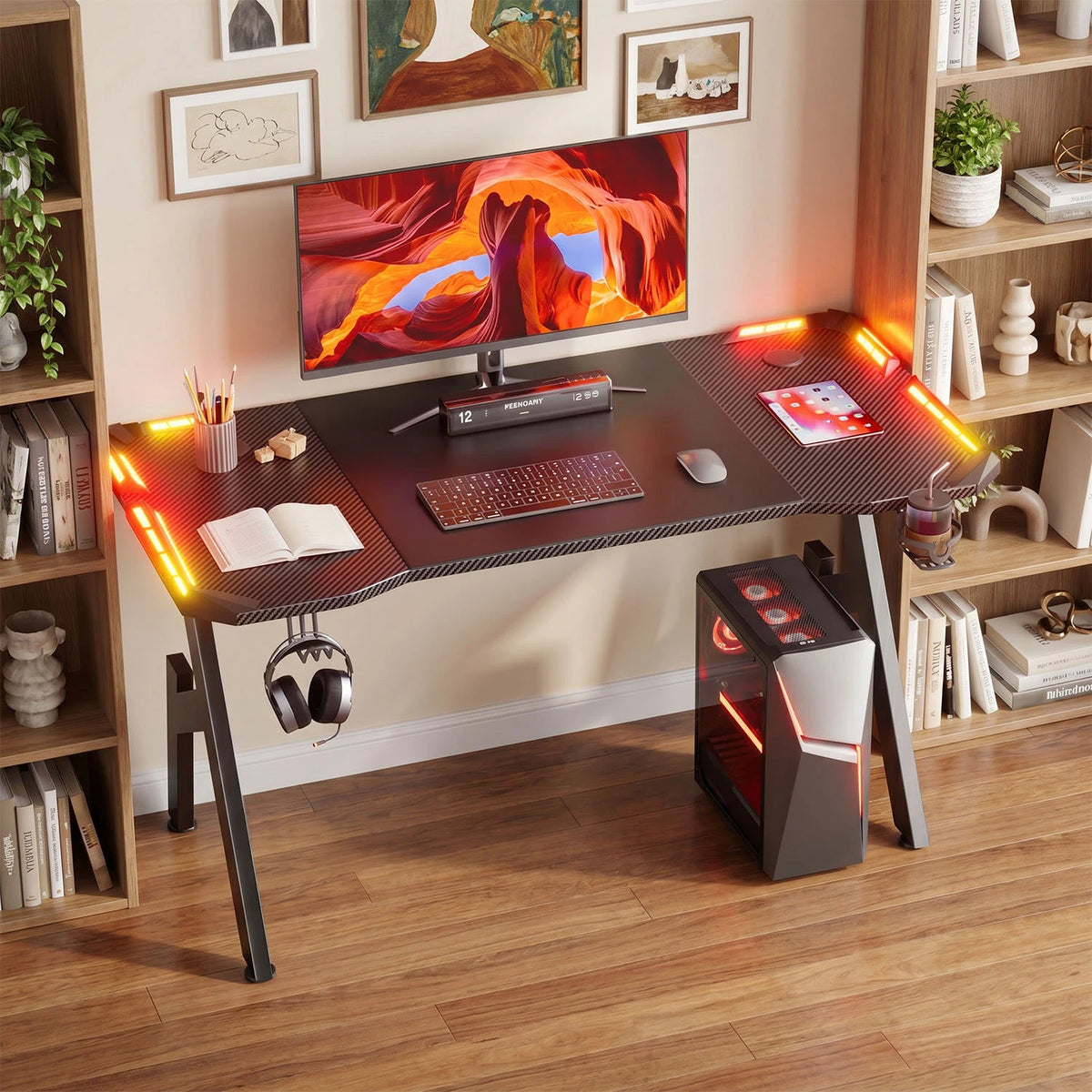 A-Shaped RGB Gaming Desk