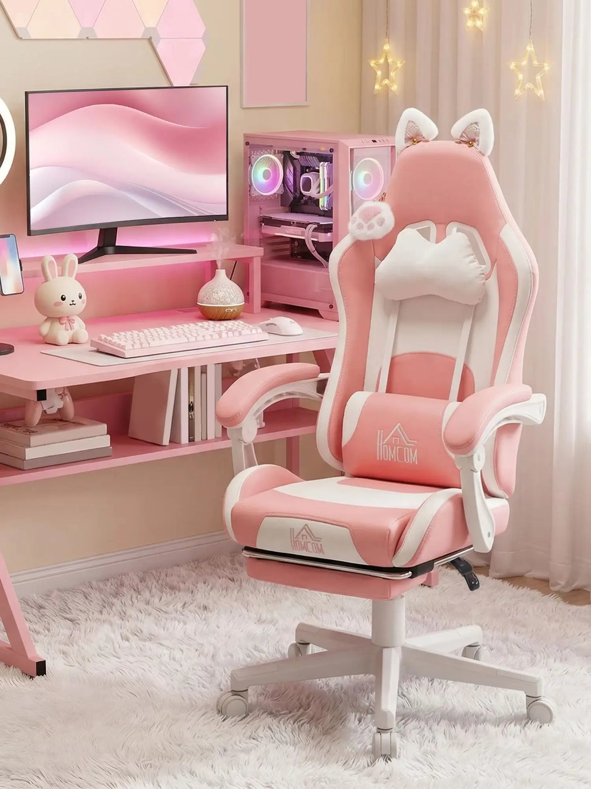 HOMCOM Cat Ear Gaming Chair