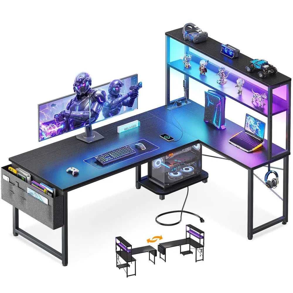 53″ L-Shaped Gaming Desk