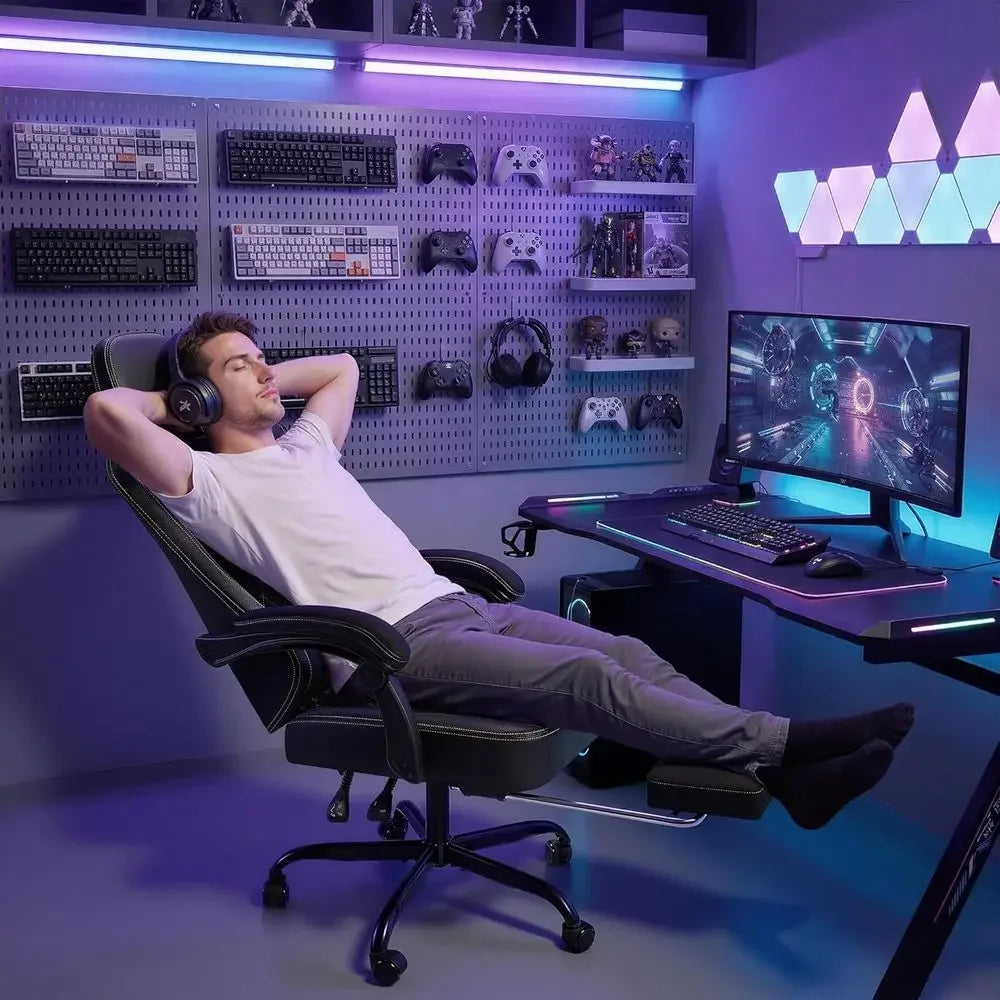 Black Reclining Gaming Chair