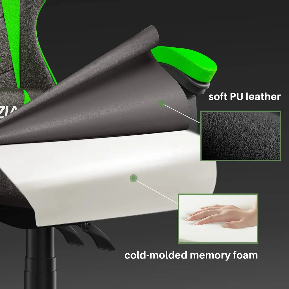 Black & Green Gaming Chair