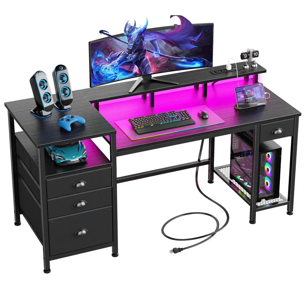 60″ Gaming Desk with Drawers