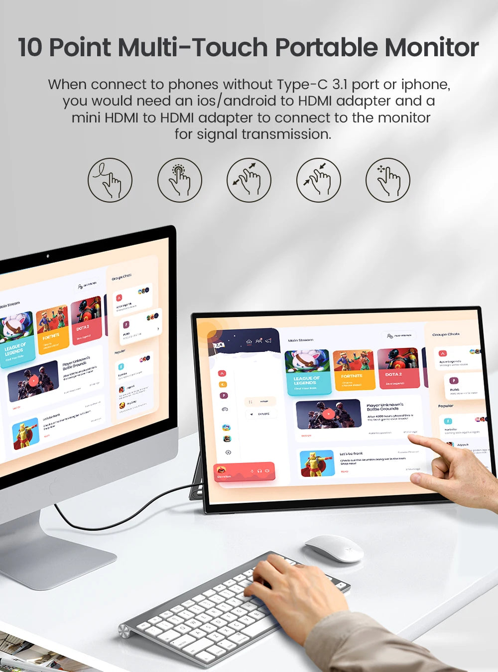UPERFECT 18.5″ Touchscreen Monitor