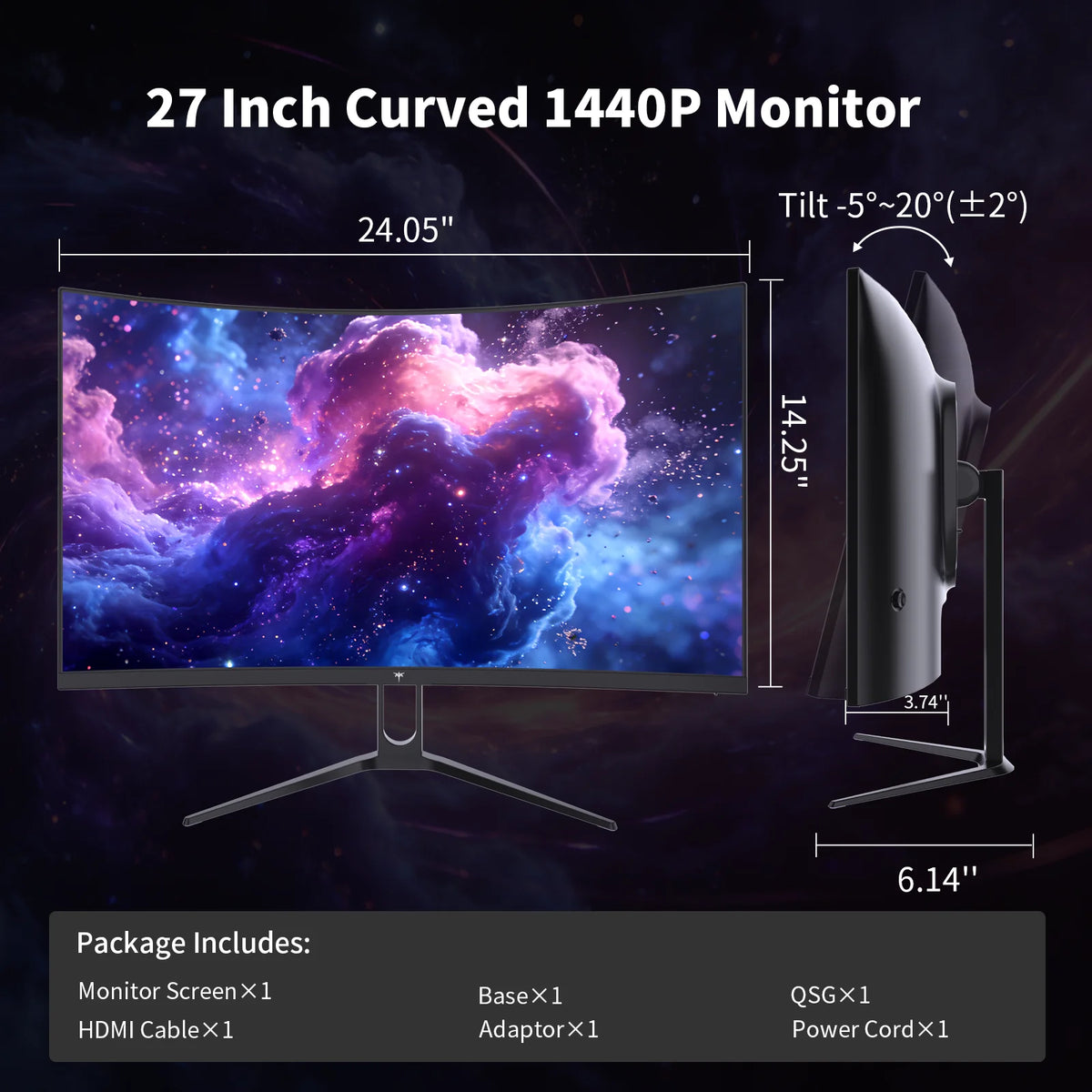 KTC 27″ Curved Gaming Monitor