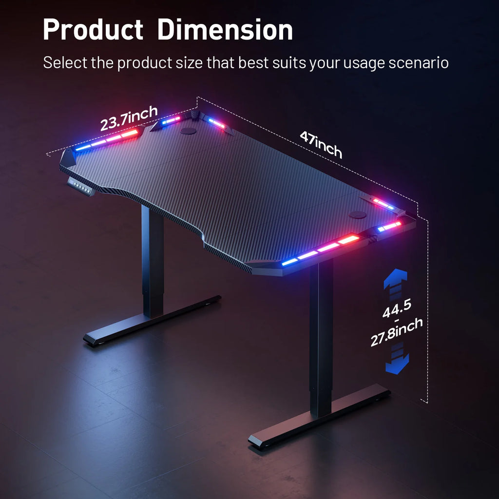 Electric Height-Adjustable Gaming Desk