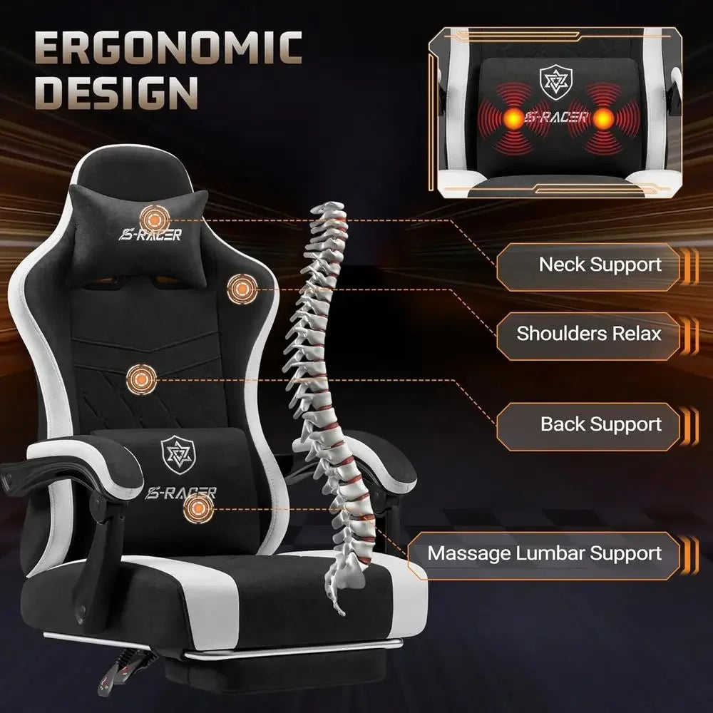 Massage High-Back Gaming Chair
