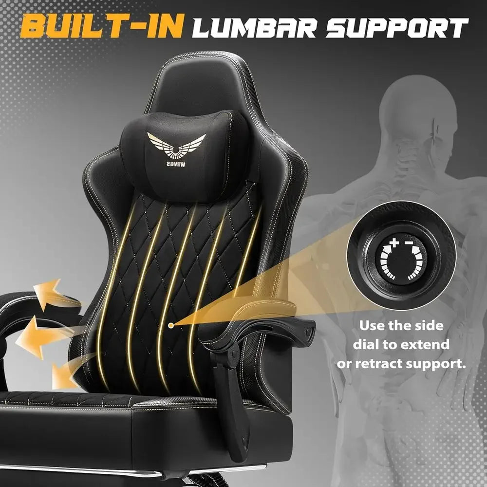 Black Reclining Gaming Chair