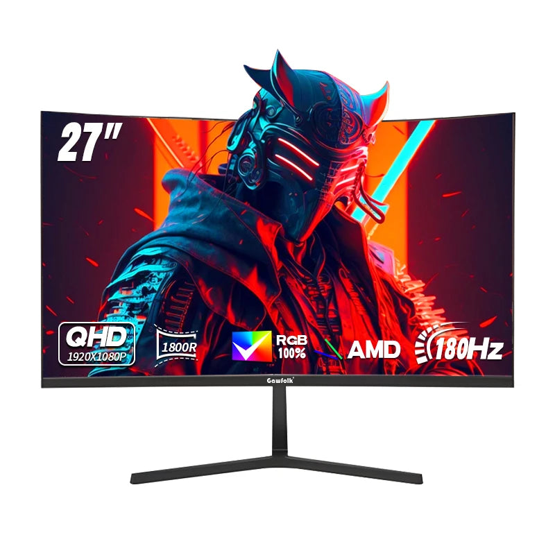 Gawfolk 27″ Curved Gaming Monitor