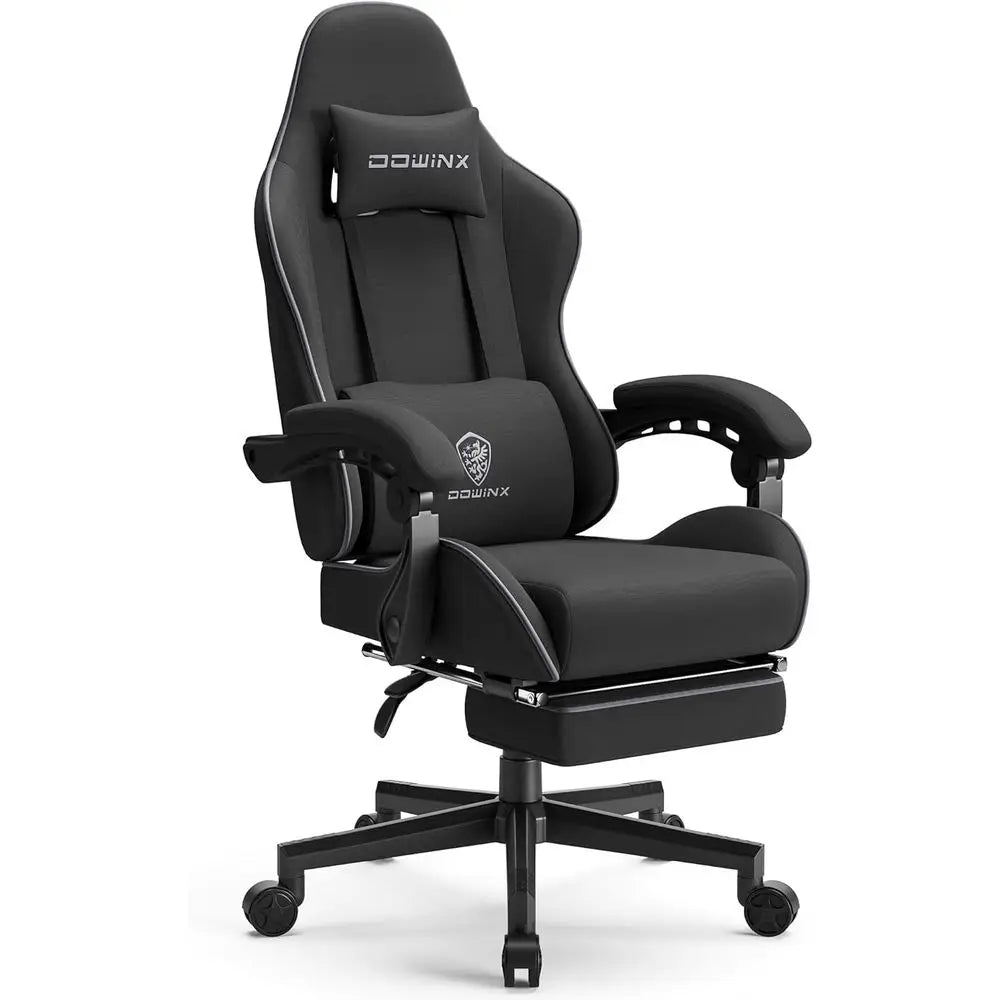 High-Back Gaming Chair with Footrest