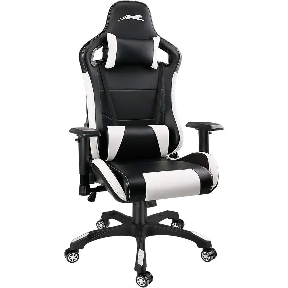 Black & White PU Gaming Chair