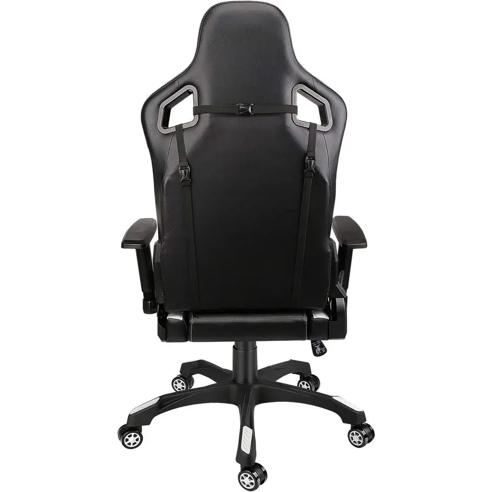 Black & White PU Gaming Chair