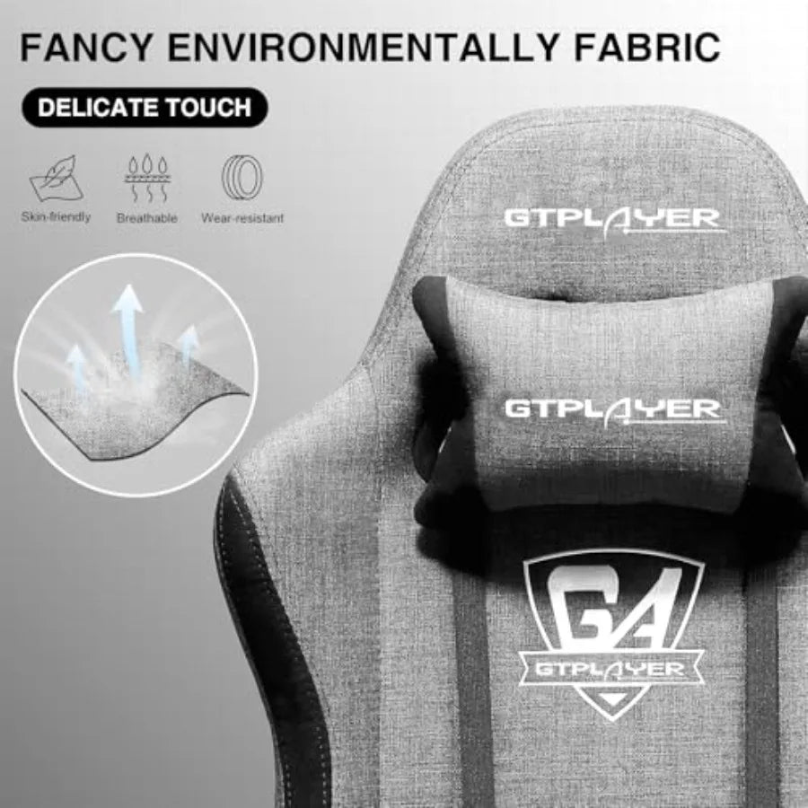 Grey Fabric Gaming Chair