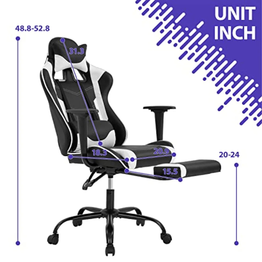 White Racing Gaming Chair