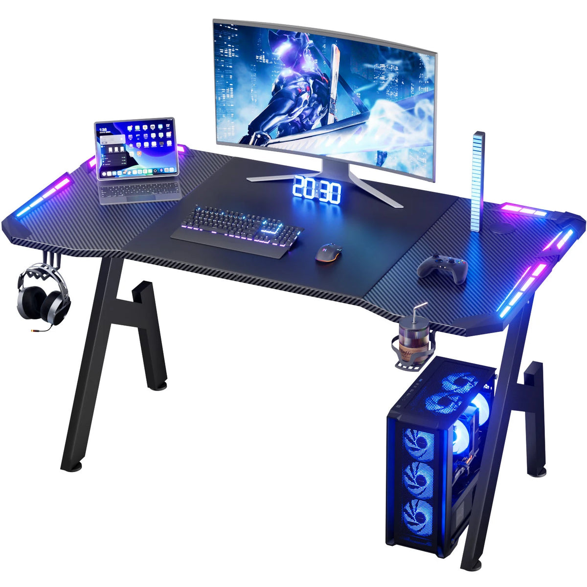 A-Shaped RGB Gaming Desk