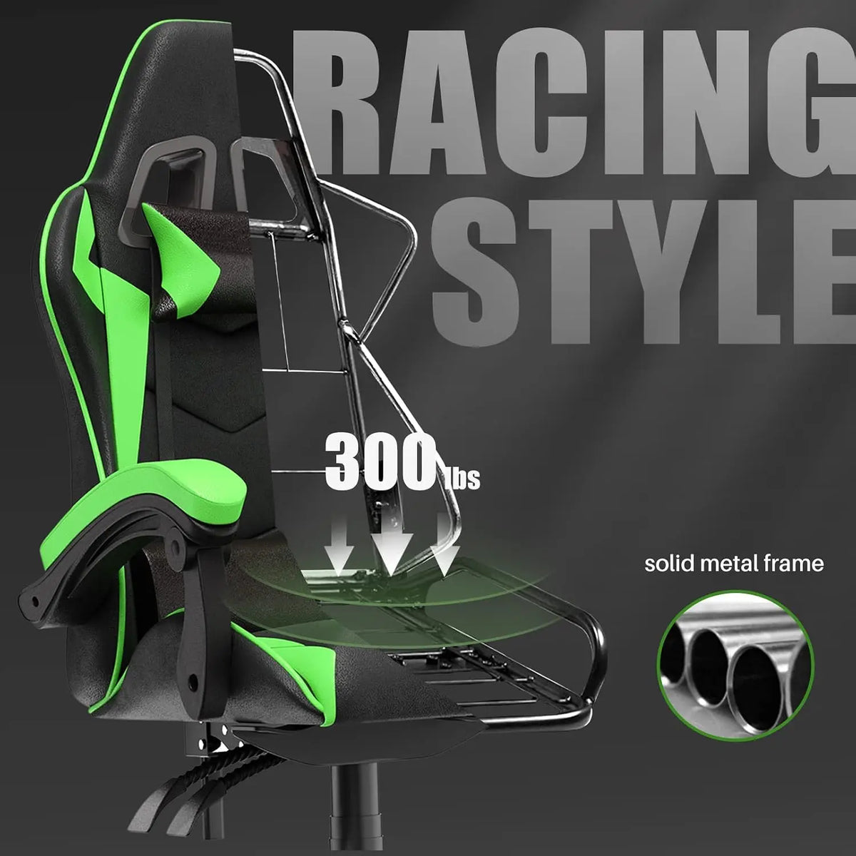 Black & Green Gaming Chair