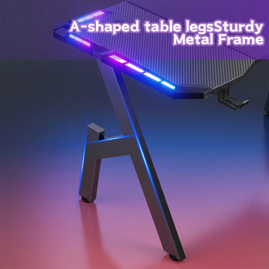 A-Shaped RGB Gaming Desk