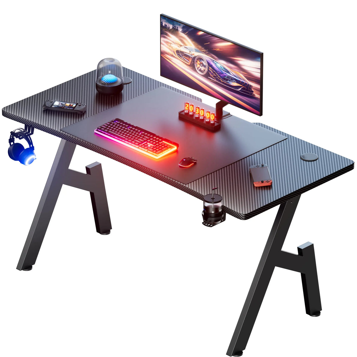 A-Shaped Carbon Fiber Gaming Desk