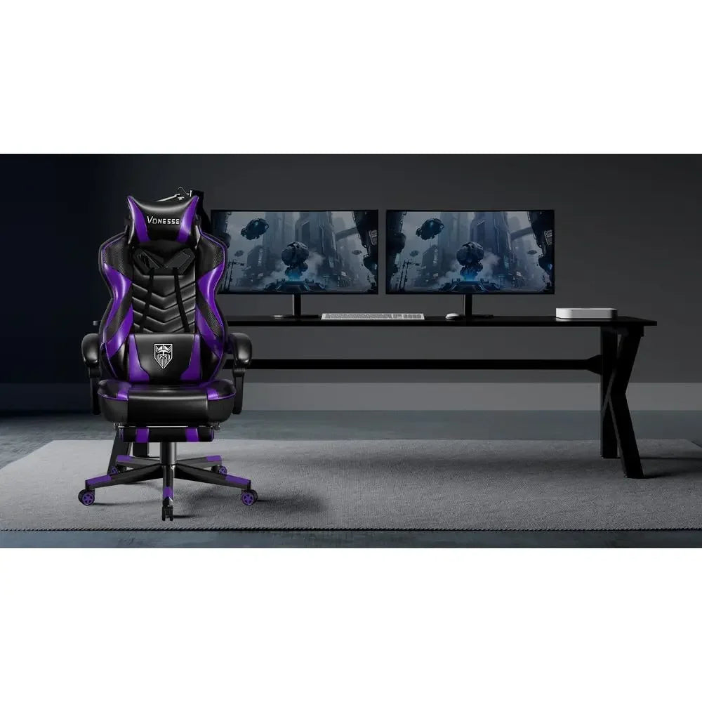 Black Massage Gaming Chair