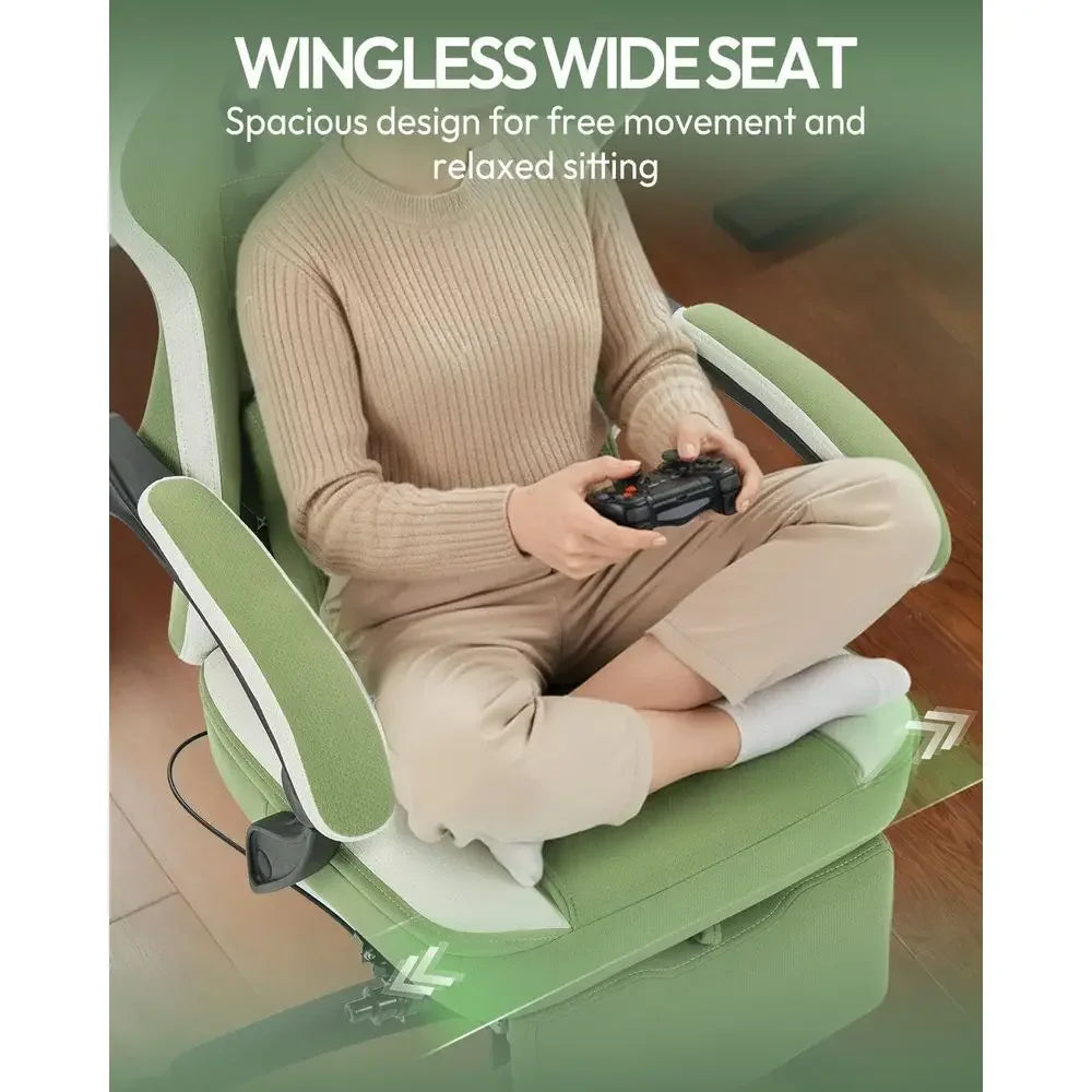 Green Fabric Gaming Chair