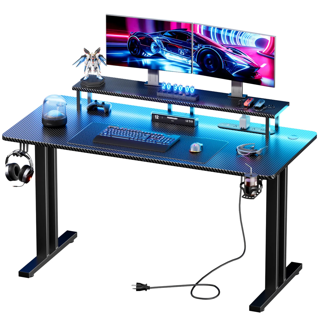 RGB Gaming Desk with Monitor Stand