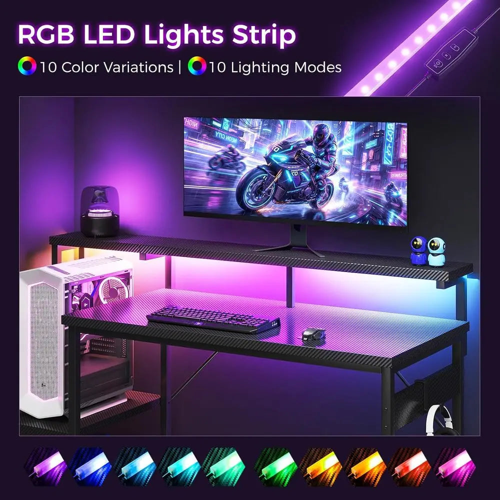 48″ LED Gaming Desk