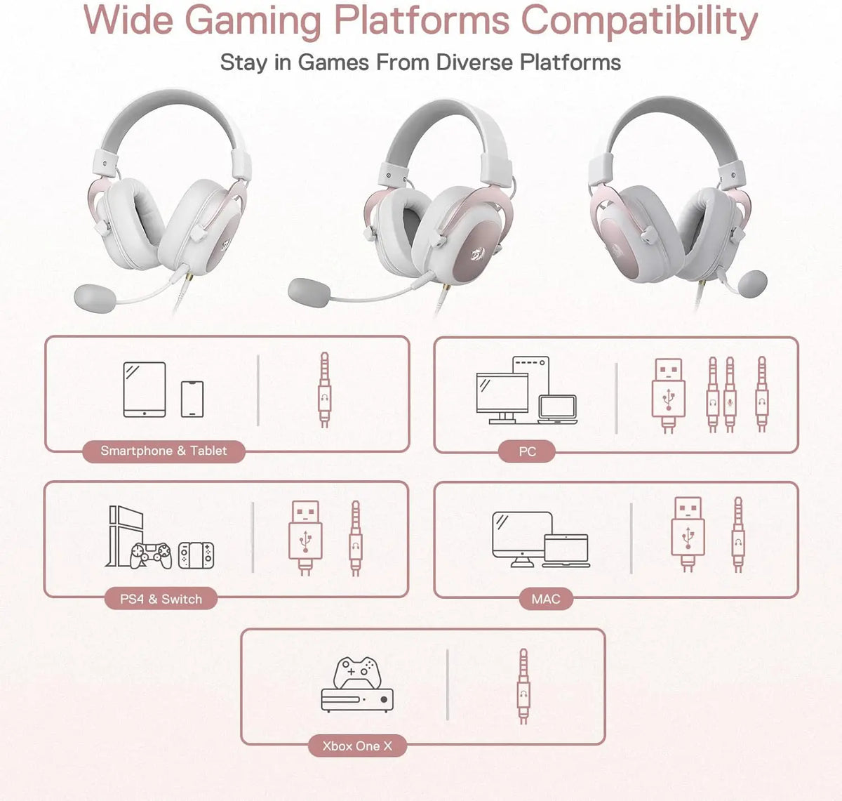 Redragon H510 Zeus White Headset