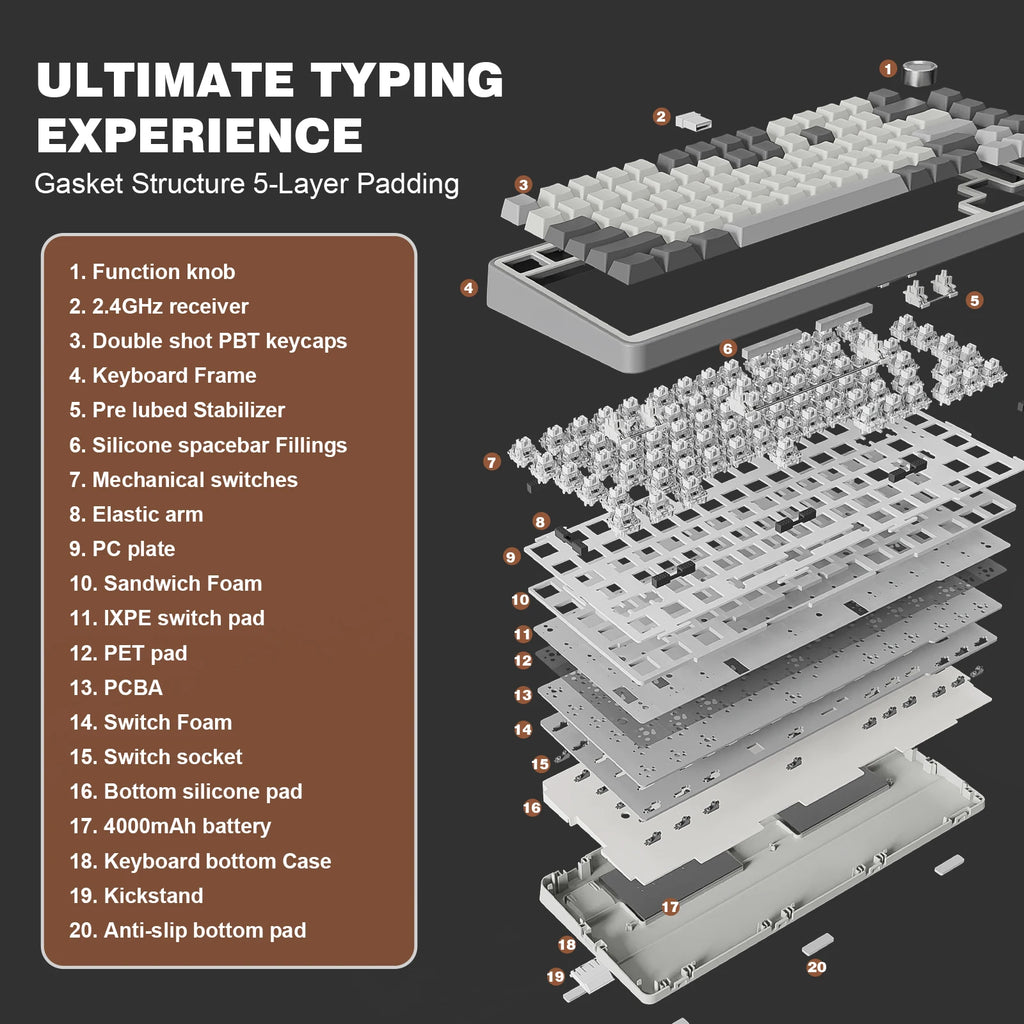YUNZII B75 PRO Gaming Keyboard