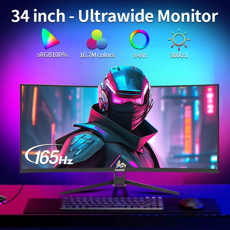 Gawfolk 34″ Ultrawide Gaming Monitor
