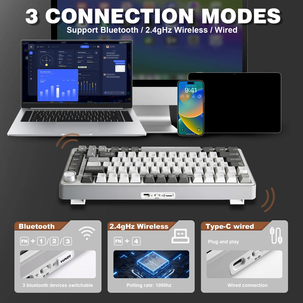 YUNZII B75 PRO Gaming Keyboard